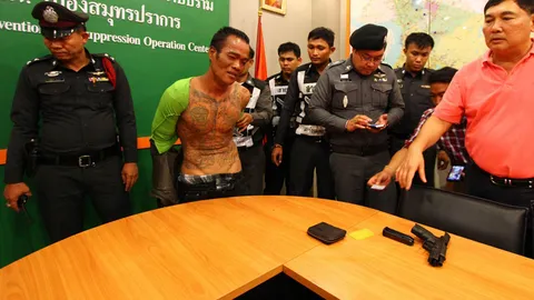 ตร.สมุทรปราการจับคนร้ายชิงไอโฟน6 แถมยิงอาสาเจ็บ 1 ขณะตั้งด่านสกัด