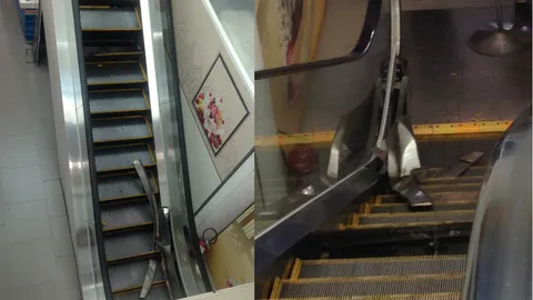 คนแตกตื่น! บันไดเลื่อนศูนย์การค้าดังย่านวงศ์สว่างพังครืนไม่มีผู้บาดเจ็บ