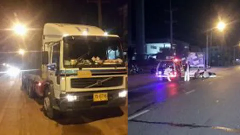 เสี่ยเจ้าของอู่ซ่อมรถ ควบบิ๊กไบค์ ชนท้าย18 ล้อ ดับคาที่