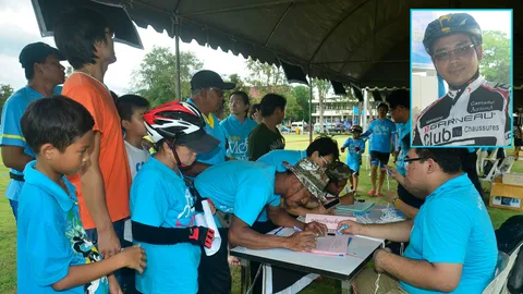 สำนึกพระมหากรุณาธิคุณ อดีตผู้อพยพกัมพูชา 'ปั่นเพื่อแม่'