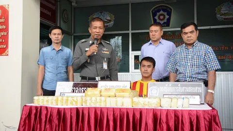  ขับเก๋งส่งยาบ้า โดนจับ 1.46 แสนเม็ด อ้างเข้าพรรษาว่างงาน