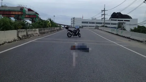 พบศพชายนิรนาม นอนจมกองเลือด บนเชิงสะพานทางด่วนกาญจนาภิเษก