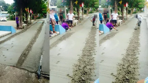 สุดจะทน! ชาวเน็ตโวยคนขับเก๋งเหยียบถนนที่เพิ่งเทปูน ร.ร.กรุงเก่า