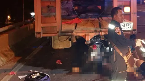 หนุ่มไลน์บอกแม่ได้งานทำแล้ว! ไม่ทันไร ควบ จยย. ชนท้ายสิบล้อดับ 