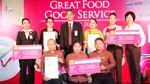 สนามบินสุวรรณภูมิ ประกาศผล ร้านอาหารดีเด่นครองใจนักเดินทางปี 58