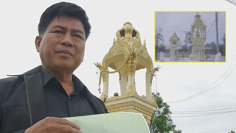 หายทั้งองค์! 2 โจรแสบบุกขโมยพระพรหมหน้า อบต.ราชบุรี กลางดึก