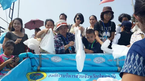 วันประมงแห่งชาติ ปล่อยปลา-กุ้ง กว่า 5 ล้านตัว คืนธรรมชาติ