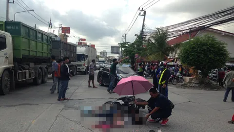 ขยี้เด็ก 3 ขวบดับ! พ่วงตีนผีชนรถ จยย. ทับแม่ขาหัก