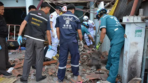 พบศพสภาพไหม้เกรียม บ้านระเบิดที่นนทบุรี 