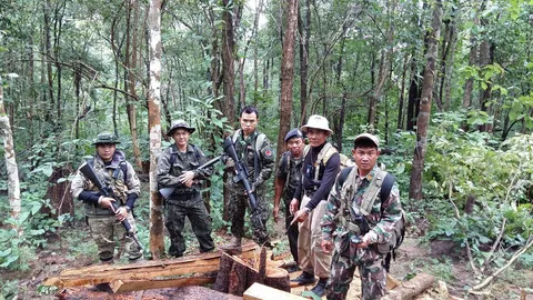 ปลัดฯ นาแก-ทหาร ตั้งชุด ฉก. ลุยปราบขบวนการตัดไม้ ในเขตอุทยานภูผายล