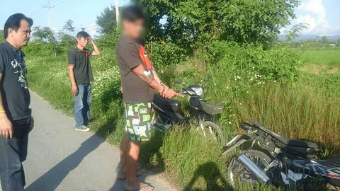 รวบไอ้หื่น! ถีบ จยย.ลากสาวลำปางข่มขืน อ้าง เมาแล้วเกิดอารมณ์