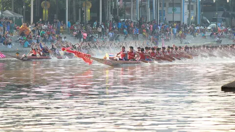 'ชาละวันสิงห์ลีโอ' ปาดหน้า 'พรพระแก้ว' ซิวแชมป์ ศึกยอดฝีพายไทยรัฐ จ.สิงห์บุรี