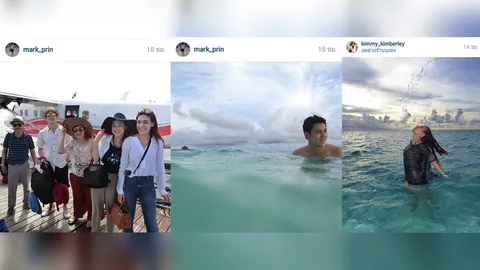 หวานได้อีก! ส่องไอจี 'หมาก-คิม' จัดทริปครอบครัวสุขสันต์เที่ยวทะเล