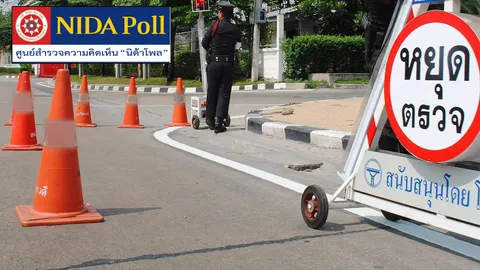 นิด้าโพลชี้ คนส่วนใหญ่ ไม่พบด่านลอยอีก หลัง สตช. สั่งห้าม