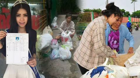 ไม่ยึดเงิน! ไม่ริบมงกุฎคืน! มิ้นต์ นางงามเก็บขยะ อยากเรียนสูงๆ