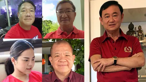 ‘ทักษิณ’ โชว์เสื้อแดง ลูกหาบแห่ตามคึกคัก โหรชี้แรงต้านบิ๊กตู่หด กรธ.ลง4ภาคฟังปชช.