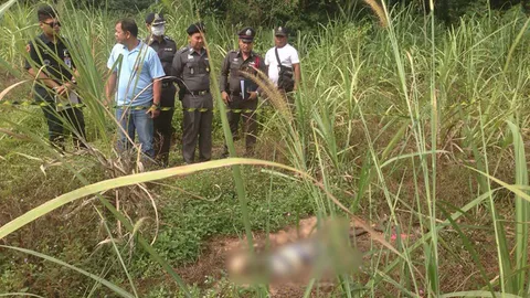 ผงะ! ศพสาวกลางไร่อ้อยขอนแก่น เหลือแต่หนังหุ้มกระดูก ตายร่วมเดือน