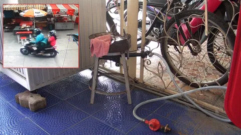 เตือนภัยโจรผัวเมีย! ตระเวนลักถังแก๊ส ทำเนียน ยกขึ้นรถกลางวันแสกๆ   