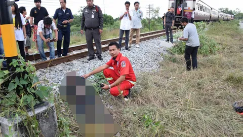 รถไฟดูด ทับดับหนุ่มโคราช! ยืนตัดหญ้าใกล้ราง เปิดหวูดไม่ได้ยิน  