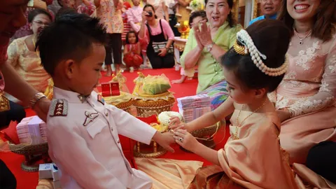 สร้างสุขหลอกเทวดา! จัดงานแต่งเด็กแฝด สินสอด 3 ล้าน