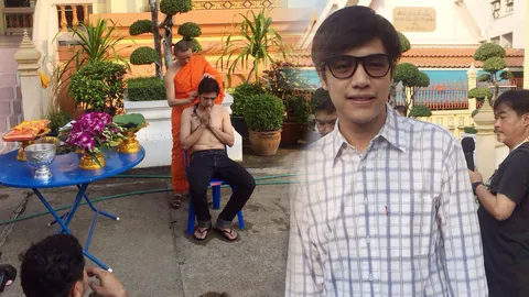 'ปิน' น้องชายบวชเณรแล้ว หวังบุญกุศลช่วย 'ปอ ทฤษฎี' ฟื้นจากป่วยหนัก 