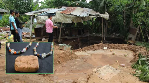 พบซากโบราณวัตถุที่สุราษฎร์ คาดเป็นแหล่งผลิตยุคศรีวิชัย