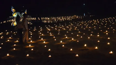 สีสันยี่เป็งเชียงใหม่-พะเยา แบบล้านนา ชมประทีปกลางน้ำ