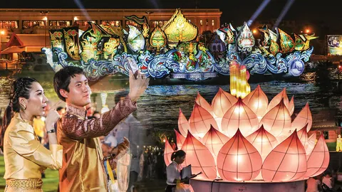 ว้าว...อลังการไปอีก! ส่อง 7 เรือประดับไฟ 'ลอยกระทง' ปีนี้จัดเต็ม!
