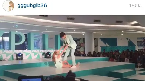 สตรอง! 'กุ๊บกิ๊บ' โพสต์คลิปโชว์เต้นล้มกลางเวที 'บี้' ไหวพริบดีช่วยดึงไว้