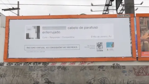 กรรมติดจรวด! บราซิลผุดแคมเปญ ติดป้ายประจานพวกเหยียดผิว-เชื้อชาติในโซเชียล