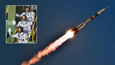 ฉลุย! ประมวลภาพ จรวดโซยุซ นำ 3 นักบินอวกาศชุดใหม่ไปสถานีอวกาศนานาชาติ