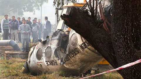 สลด! บินเล็กหน่วยตระเวนชายแดนอินเดียตกใกล้เมืองหลวง ดับยกลำ 10 ศพ