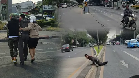 เจ้าของคลิป เล่าเหตุการณ์ก่อนตำรวจ​โดดถีบ จยย. ย่านนวมินทร์ เผยหนีสุดชีวิต! 