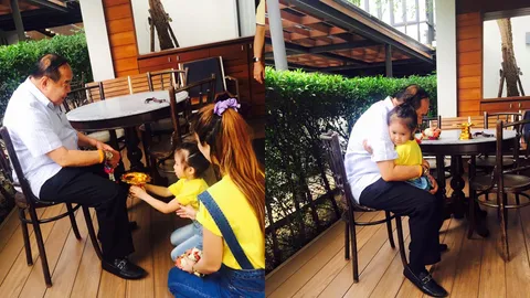 'บิ๊กป้อม' ฟินเลย! 'น้องของขวัญ' นวดเท้าให้ มุมน่ารักคุณตากับหลานสาว (มีคลิป)