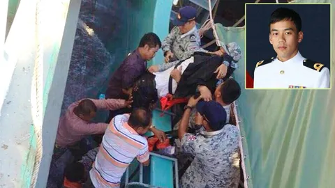 ฮีโร่ทหารเรือโดดทะเลช่วย นักวิชาการ พม. ถูกคลื่นซัดหมดสติ รอดตาย!!