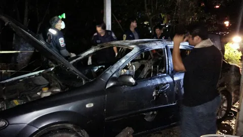 ดีเจจุดไฟคลอกตัวเองดับคารถ น้อยใจแฟนสาวบอกเลิก