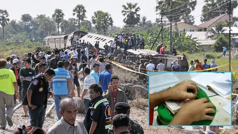อื้ง! เจอเงินสดเฉียดล้านในย่ามหลวงตาที่มรณภาพเหตุรถไฟตกรางเพชรบุรี