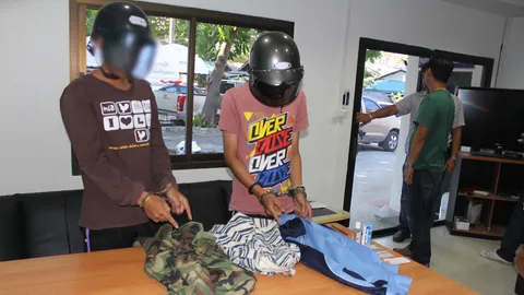 รวบแล้ว! 2 โจ๋กรีดแขนชิงทรัพย์แหม่มชาวฟินแลนด์ อ้างเมาน้ำใบกระท่อม