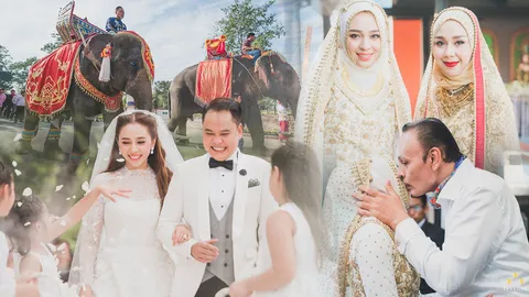  สุดอลังการ! คนดังคับคั่ง แขกร่วมหมื่น งานแต่งลูกสาว อดีต ส.ส.คนดัง