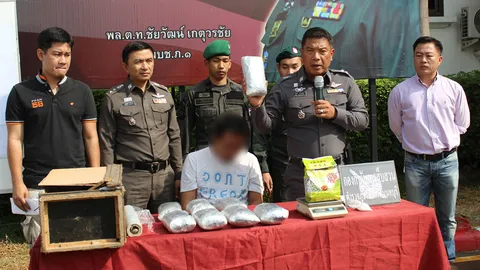 จับหนุ่ม ยึดไอซ์ 9 โล 27 ล. อ้าง รับฝาก ตร.นนท์ ล่า 'เจ๊หนู'