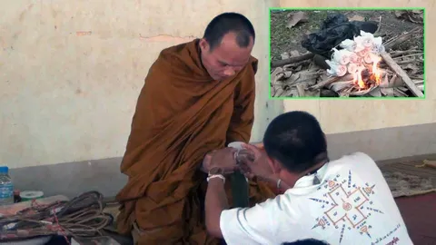  จับผีปอบเผาทิ้ง 17 ตัว! เกจิดังยัดใส่กระบอก ขจัดสิ่งไม่ดีจากหมู่บ้าน   