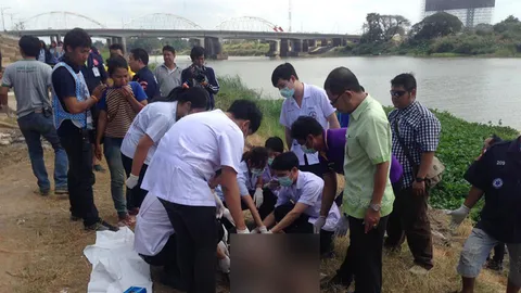 พบศพแล้ว! สาวประเภทสองอกหัก โดดสะพาน ร่างอืดริมเจ้าพระยา