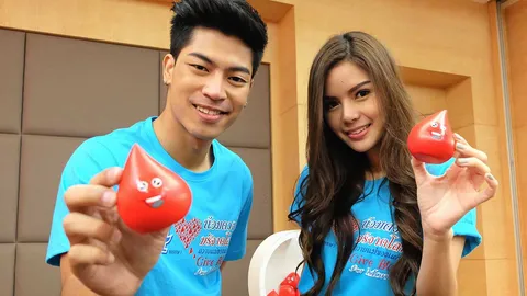‘เต้ - หญิง’ชวนบริจาค โลหิตสมัครใจสม่ำเสมอ