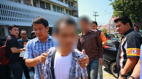 บุกรวบ 2 ผู้ต้องหา อ้างเป็นตำรวจ อุ้มสาวทอมตรวจยาเสพติด