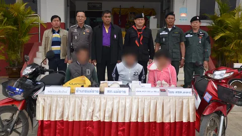 ติดเบ็ด! รวบ 4 ผู้ต้องหาค้ายาในพื้นที่แม่อาย หลังล่อซื้อไอซ์ 2 กก.