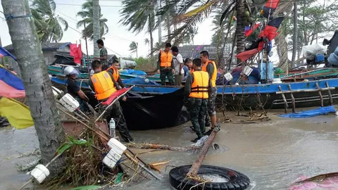 ชาวสวนเมืองคอนโอด คลื่นซัดวันเดียว ที่ดินหาย 5 ไร่ 