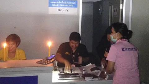 สนามบินกระบี่ไฟดับ!  ตม.ง่อย-จุดเทียน ปล่อยต่างชาติเข้าเมือง 2 พันคน