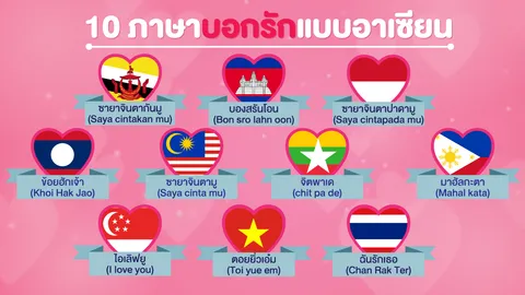 น่ารักอ่ะ! 'สิบคำบอกรัก' ภาษาต่างประเทศ ฟังแล้วสตั๊นนิด แต่ประทับใจนะ! 