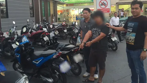 ศปจร.น. จับ 2 หนุ่มพร้อมนายทุนสาวใหญ่ แก๊งลัก จยย. ส่งกัมพูชา