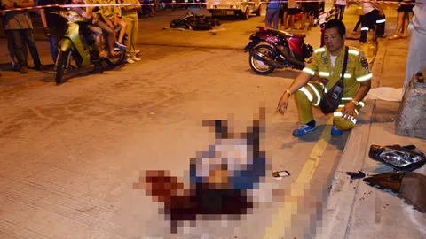 บิ๊กไบค์แหกโค้งคอหัก! หนุ่ม17 ดับคาสะพานใหม่เมืองชล